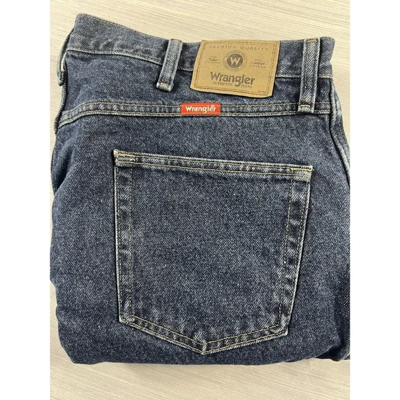 Wrangler Mens 33 Denim Jeans 965T1SL Distressed Light Wash Regular Fit - Picture 1 of 10